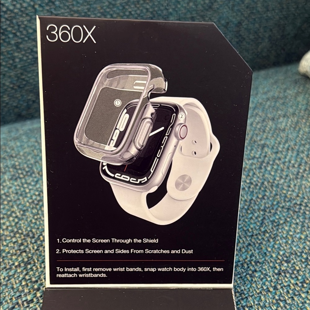 Raptic 360X Glass Hybrid Screen Protector Bumper for Apple Watch 41mm